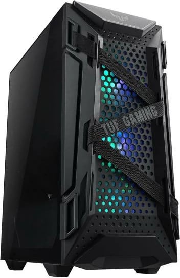 Kasë gaming, Asus, TUF Gaming GT301 (90DC0040-B49000), ATX Tower, USB 3.0, 2.5", 490x300x530 mm, e zezë