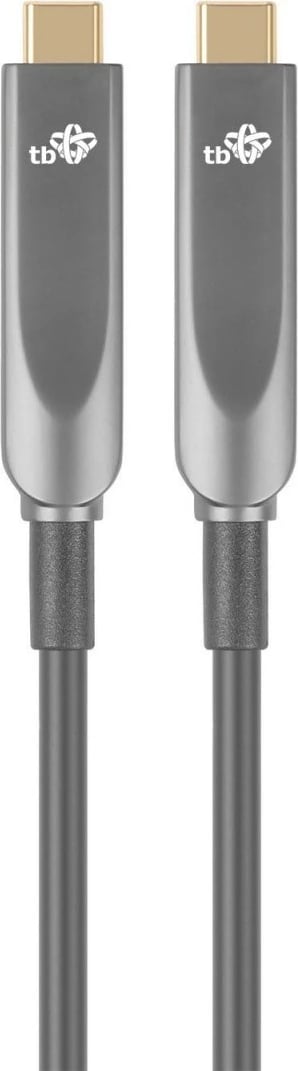 Kabllo optike USB Type-C në USB Type-C TB AKTBXIACCOP500B, 5m, e zezë