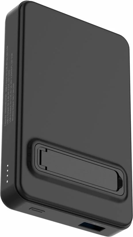 Powerbank Wozinsky WLWP-10KA0Y3S, 10000 mAh, 22.5W PD, Qi2, me mbajtëse, e zezë Powerbank Wozinsky WLWP-10KA0Y3S, 10000 mAh, 22.5W PD, Qi2, me mbajtëse, e zezë