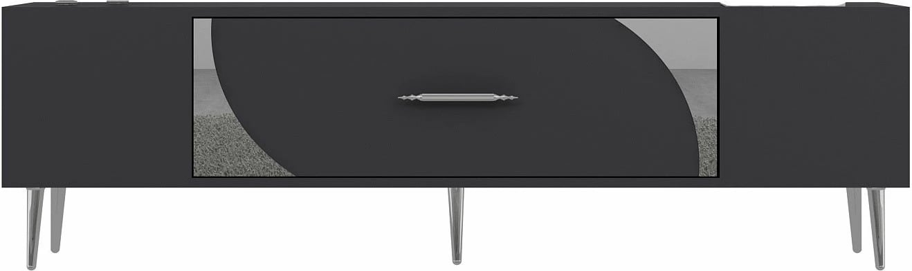 Komodë TV Skye Decor, anthracite, argjend