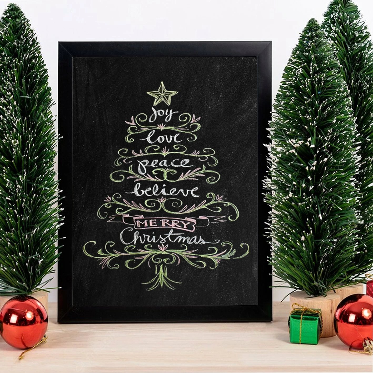 Pikturë dekorative me kornizë, MDF, shumëngjyrëshe, SC7436501193133