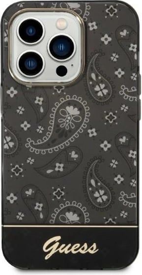 Mbështjellës Guess Bandana Paisley për iPhone 14 Pro 6.1", i zi