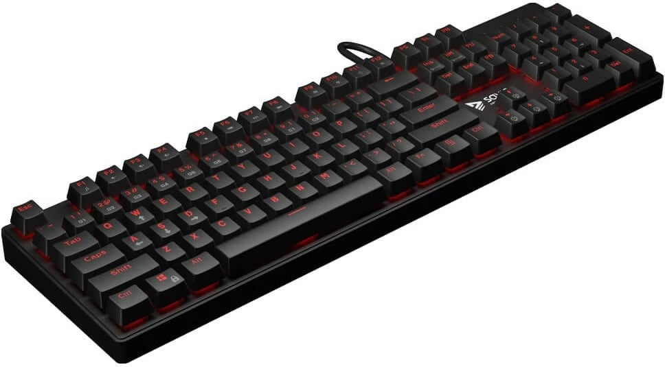Tastierë për gaming Savio Tempest RX, e zezë/kuqe