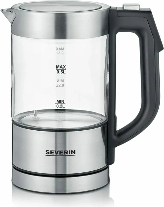 Ibrik elektrik Severin WK 3458, 0.5L, 1100W, i zi/transparente
