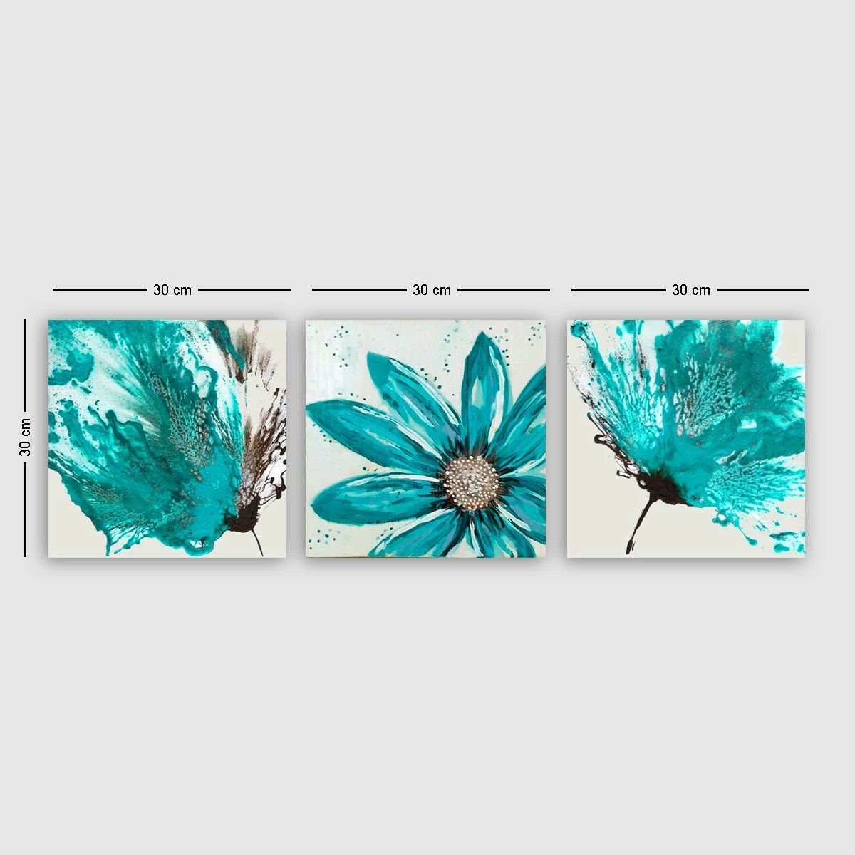 Set pikturash dekorative në kanavacë (3 copë), Wallity, 3P5779