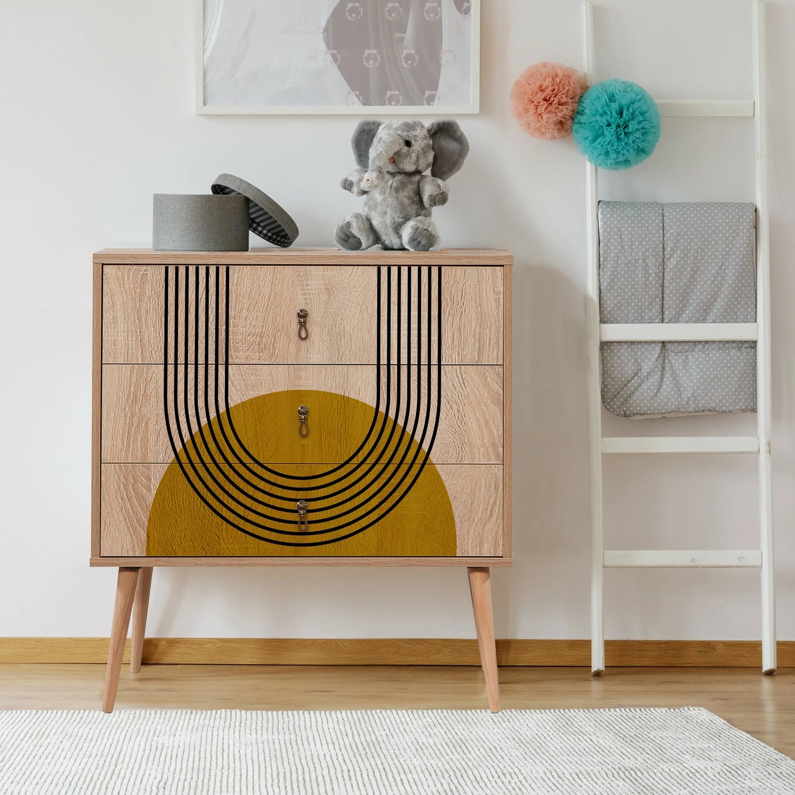 Komodë Hanah Home, City Trio Sun, shumëngjyrëshe