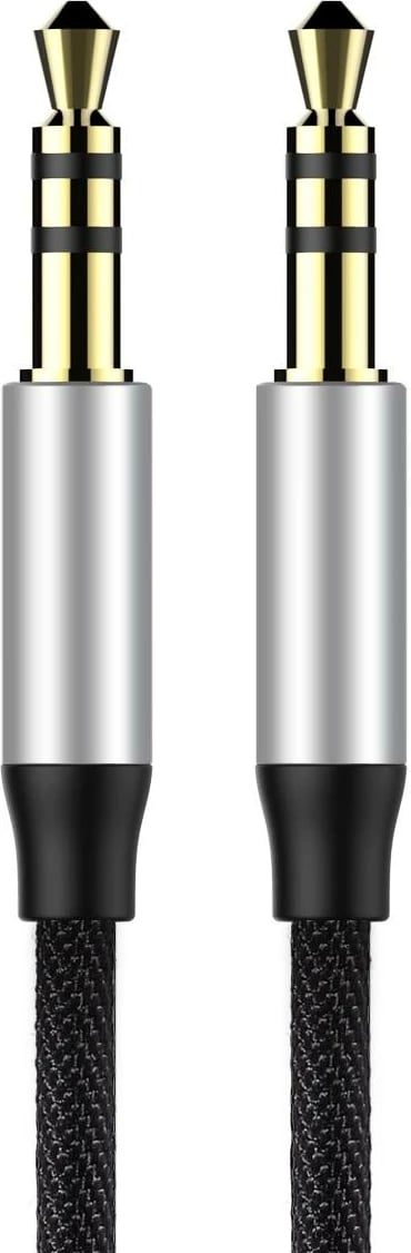 Kabllo audio AUX Baseus Yiven M30, 1.5m, mini jack 3.5mm, argjendtë-zi