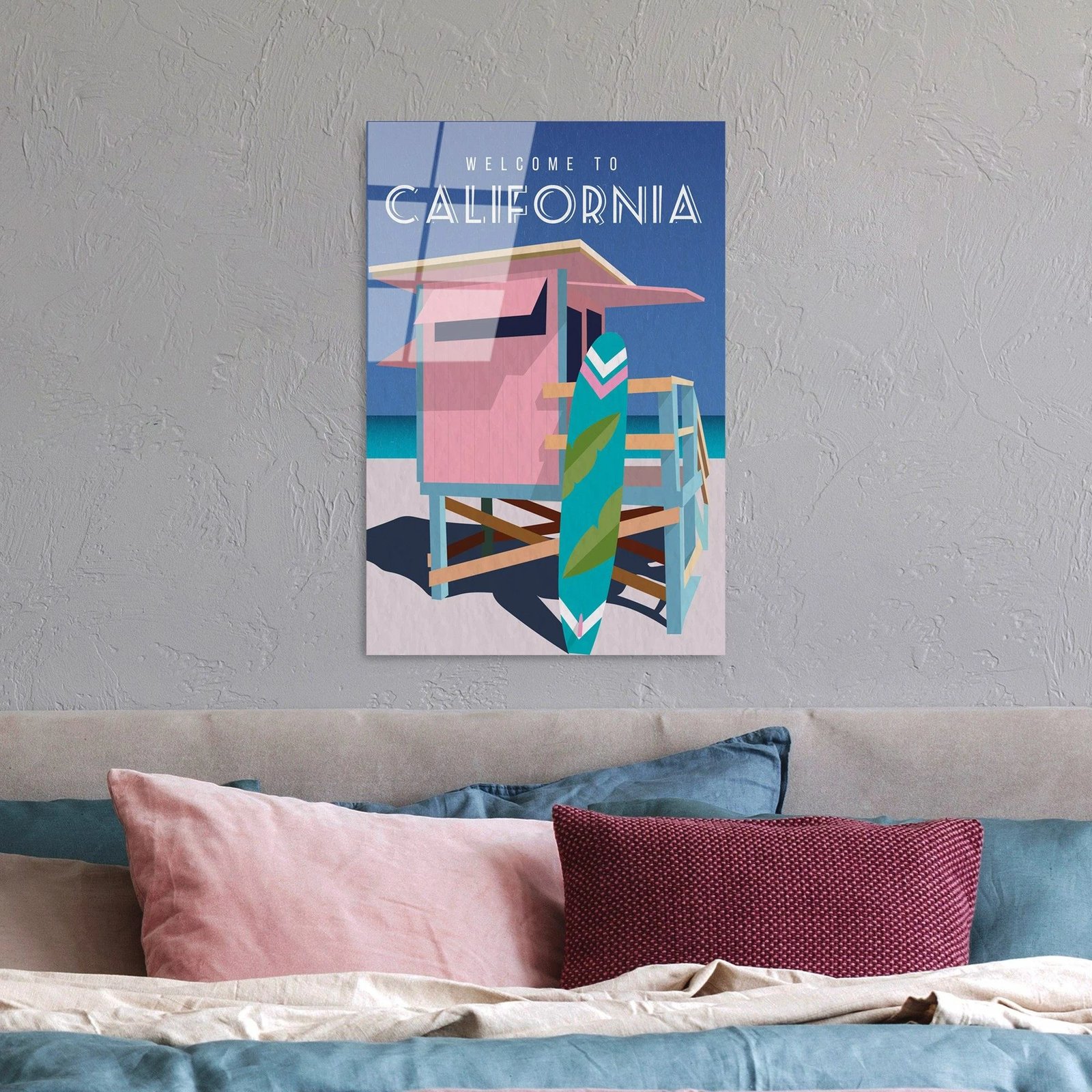 Pikturë dekorative prej xhami të temperuar, shumëngjyrëshe, UV-1013, 30x45cm