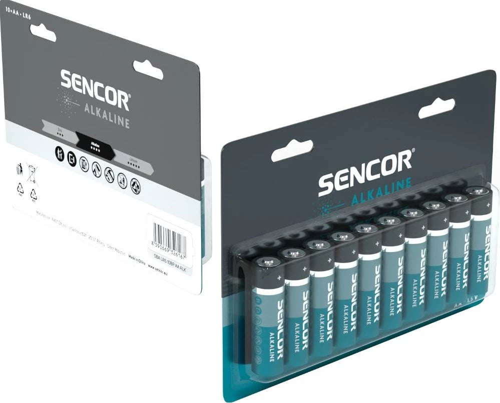 Bateri Sencor SBA LR6 10BP AA Alk, 10 copë