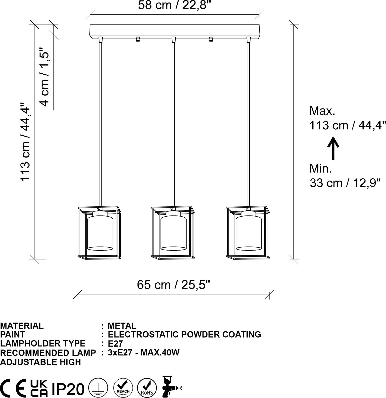 Llambë tavani Opviq Swank, ngjyrë ari, 702-8