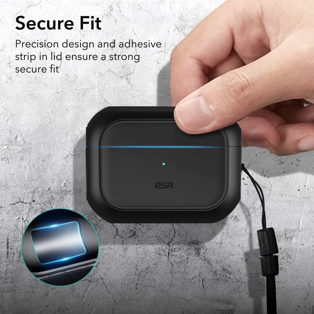 Mbështjellës ESR Orbit HaloLock me MagSafe për Apple AirPods Pro/Pro 2, i zi