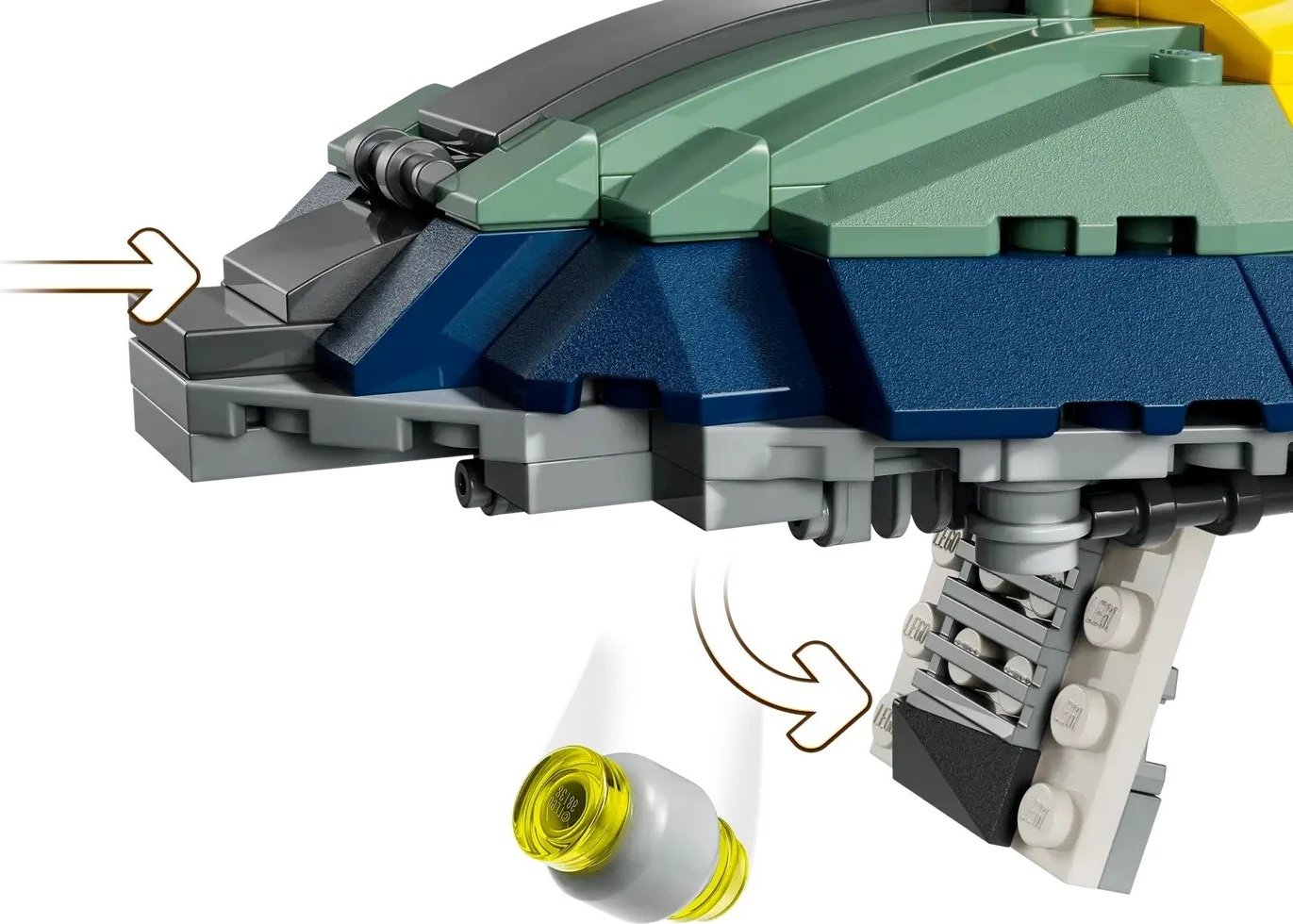 Set LEGO Star Wars Jango Fett's Starship 75433 me 3 minifigura