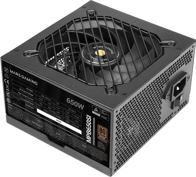 Kasë energjie AeroCool Tacens Mars MPB650SI, 650W, 80 PLUS Bronze, e zezë