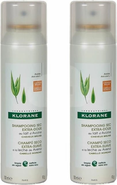 Shampon i thatë për flokë me ngjyrë Klorane 2x150ml unisex