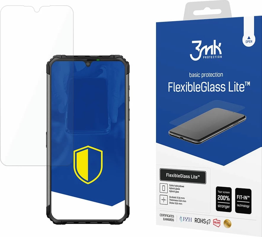 Xham hibrid mbrojtës për ekran, 3mk Protection FlexibleGlass Lite, për Ulefone Armor 7/7e, Transparent