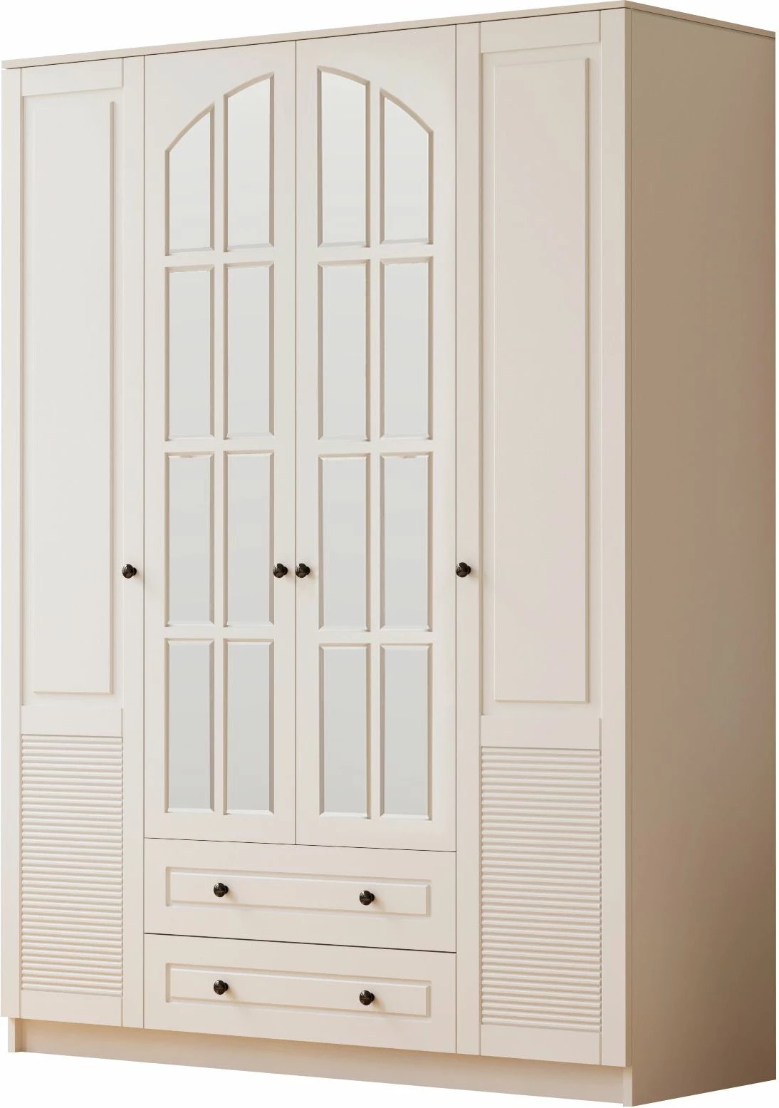 Dollap rrobash Skye Decor, ngjyrë e bardhë mat, RB-112