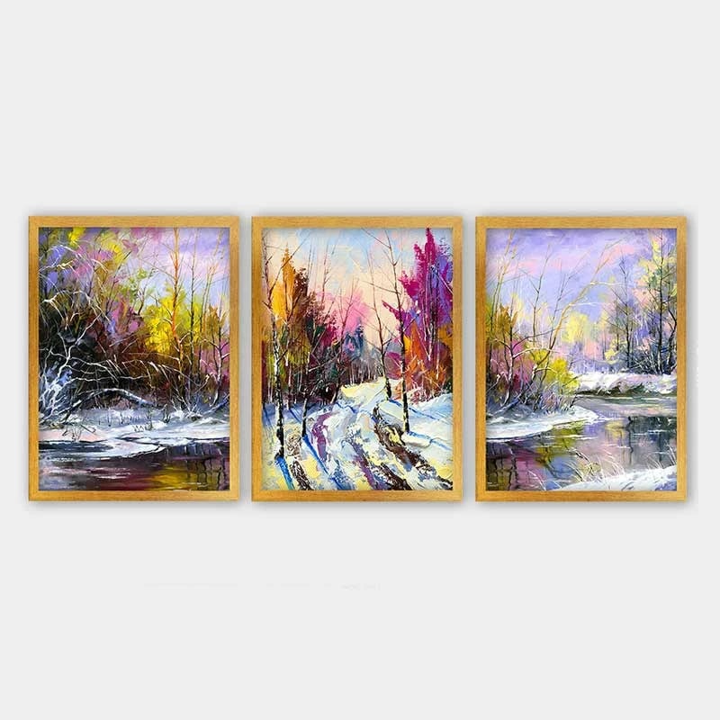 Pikturë dekorative me kornizë (3 copë), Wallity, 3AC_6541785_3545