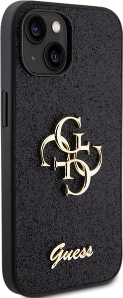 Mbështjellës Guess Glitter Script Big 4G për iPhone 15, i zi Mbështjellës Guess Glitter Script Big 4G për iPhone 15, i zi