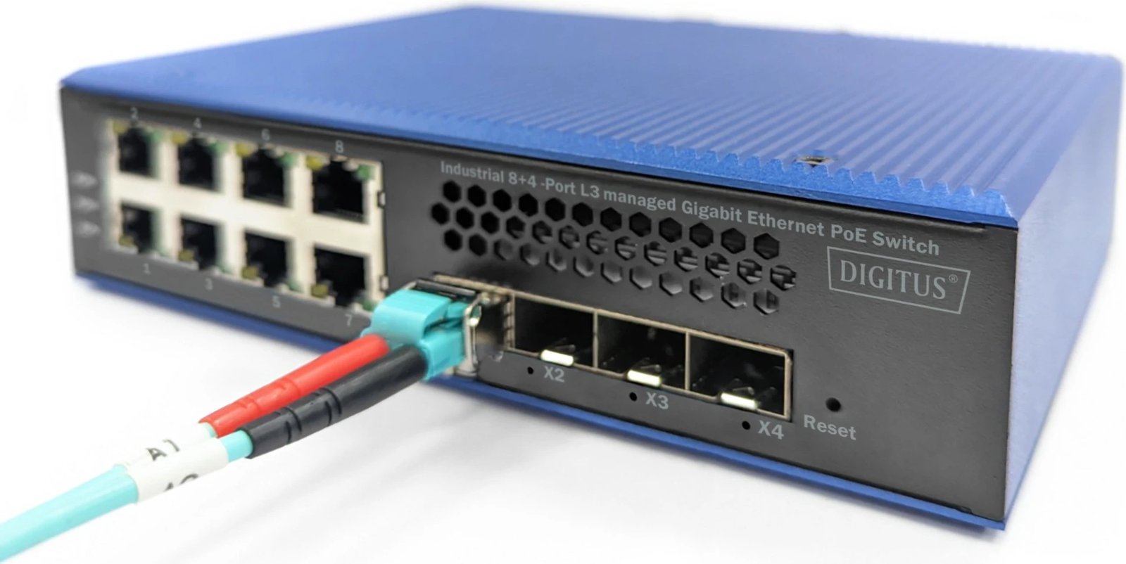 Switch Digitus Industrial 8 + 4 10G Uplink Port L3 managed Gigabit Ethernet PoE, Managed, L2/L3, Gigabit Ethernet (10/100/1000), Full duplex, Power over Ethernet (PoE)