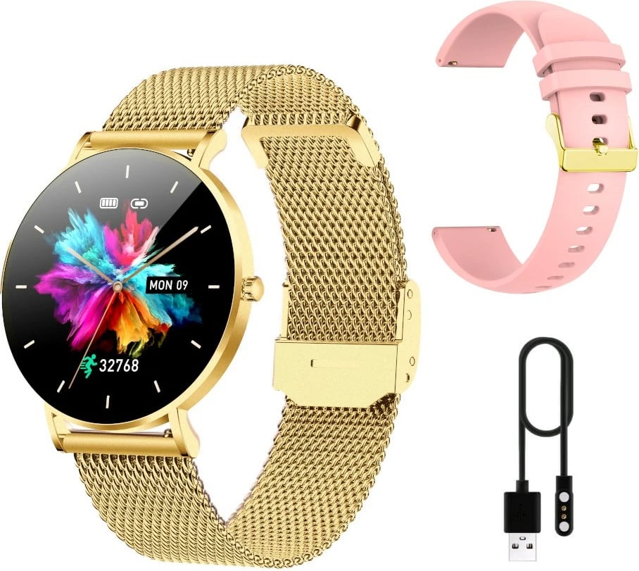 Smartwatch Manta Multimedia Alexa Lux Gold + rrip rozë