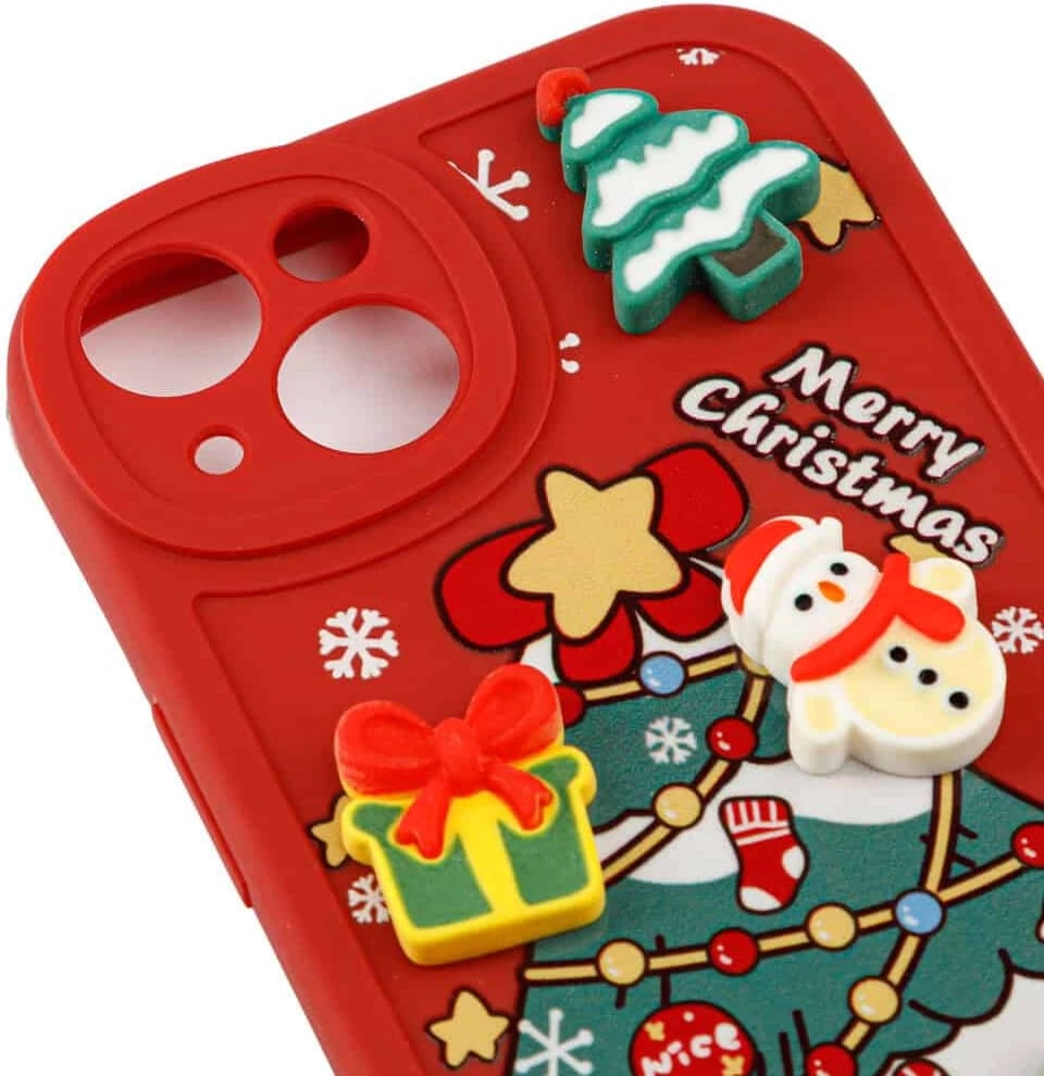 Fotroll për telefon TECH TIME Christmas Edition Cherry Red (IP13PROMAX)