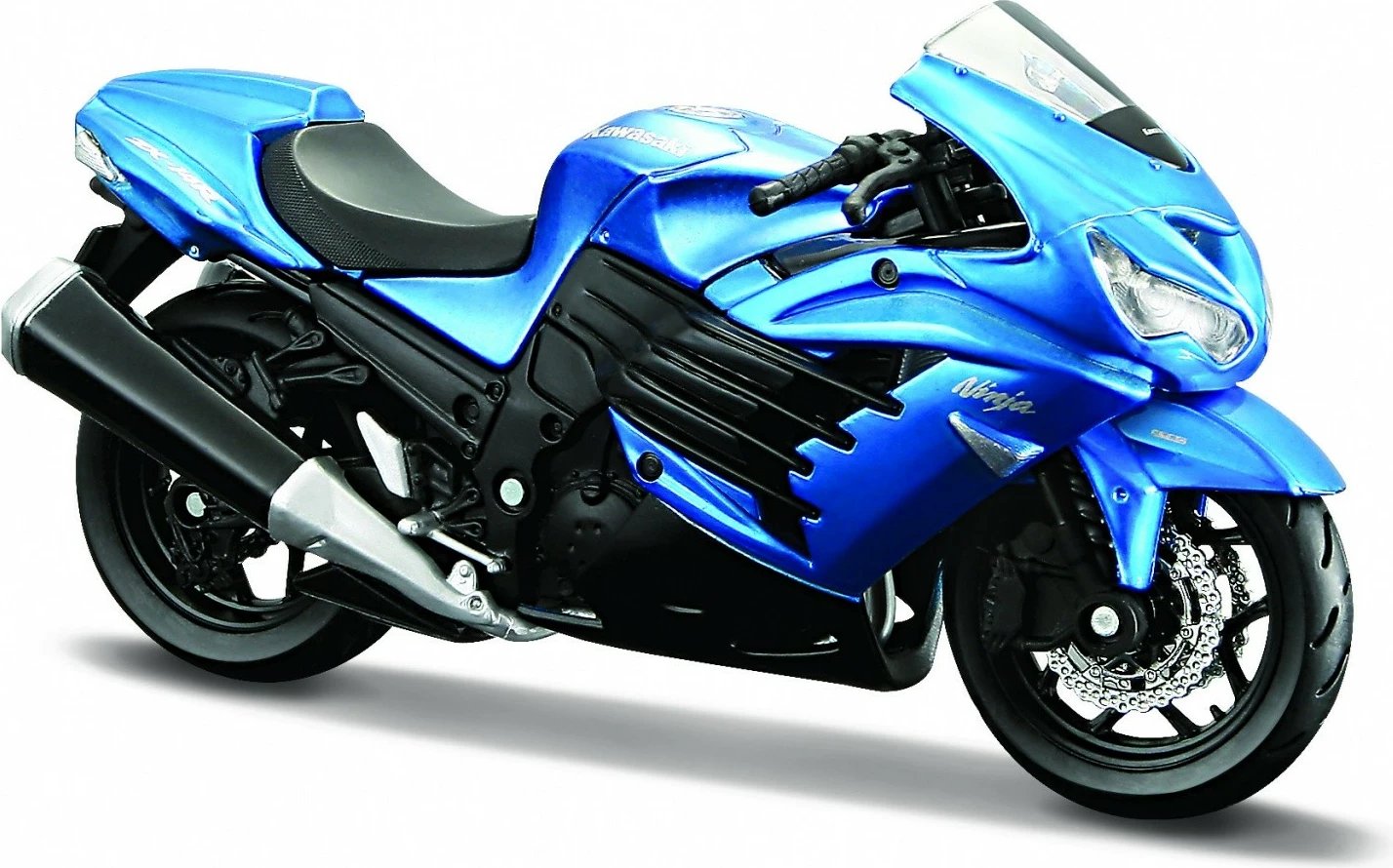 Model motor Maisto Kawasaki Ninja ZX-14R 1:18, metal, Blu