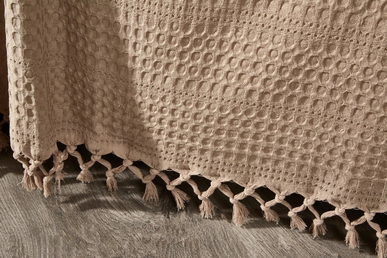 Pled Double Pique, ngjyrë kapuçino, L'Essentiel Linge de Maison, 220x240cm