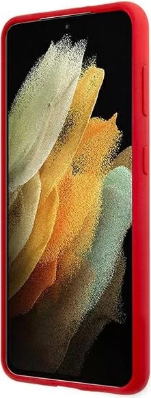 Mbështjellës U.S. Polo Assn. USHCS21SSLHRTRE për Samsung Galaxy S21, silikon, i kuq