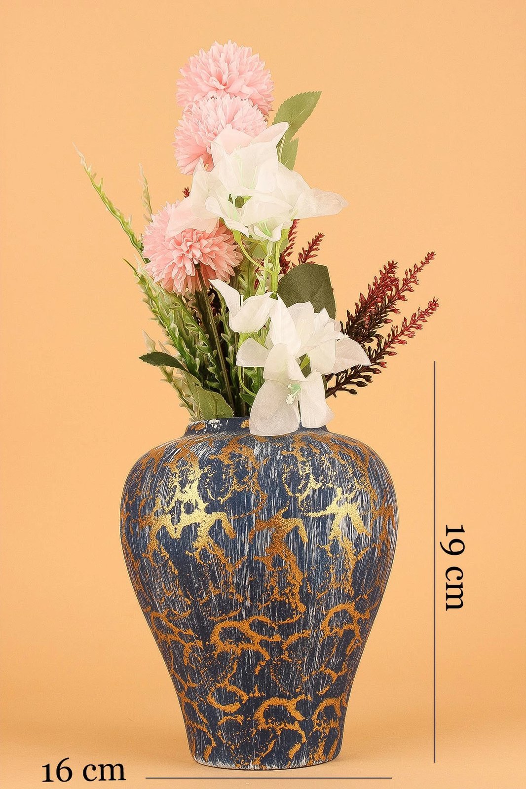 Vazo dekorative, shumëngjyrëshe, Evila Originals, YL744, 16x19cm