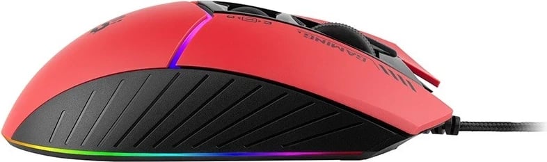 Mausi për lojëra A4tech Bloody W95Max, USB, me dritat RGB dhe ngjyrë të zeza-kuqe