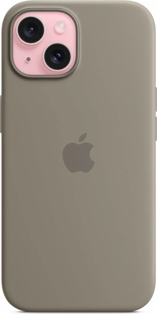 Mbështjellës Apple MXPG3ZM/A për iPhone 15 6.1", silikon, MagSafe, Ash Brown