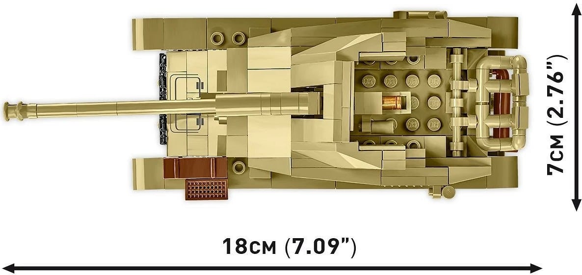 Set ndërtimi Cobi Klocki Sd.Kfz.139 Marder III, 486 pjesë, me 2 figurina, Bezh