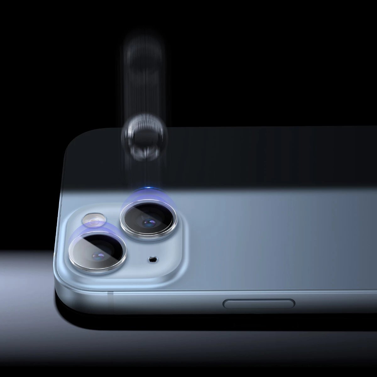Xham i temperuar Baseus për kamera iPhone 14 / iPhone 14 Plus, transparent, me set pastrimi