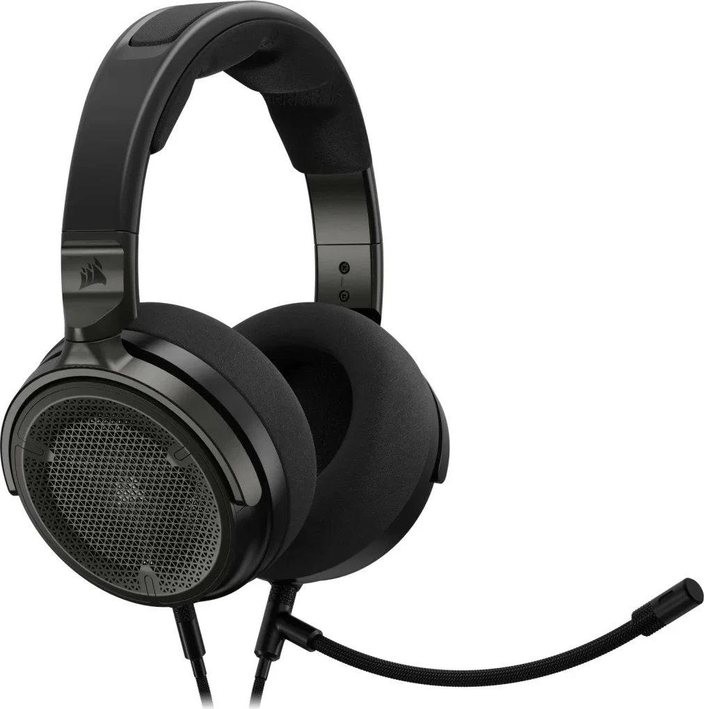 Kufje Corsair Virtuoso Pro Carbon, me mikrofon të shkëputshëm, ngjyrë e zezë