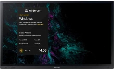 Ekran interaktiv SHARP NEC PN-LA752 75 inç, 4K UHD, multi-touch, IPS