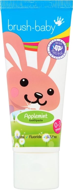 Pasta për dhëmbë për fëmijë Brush-Baby Apple Mint 0-3 vjet, 50ml