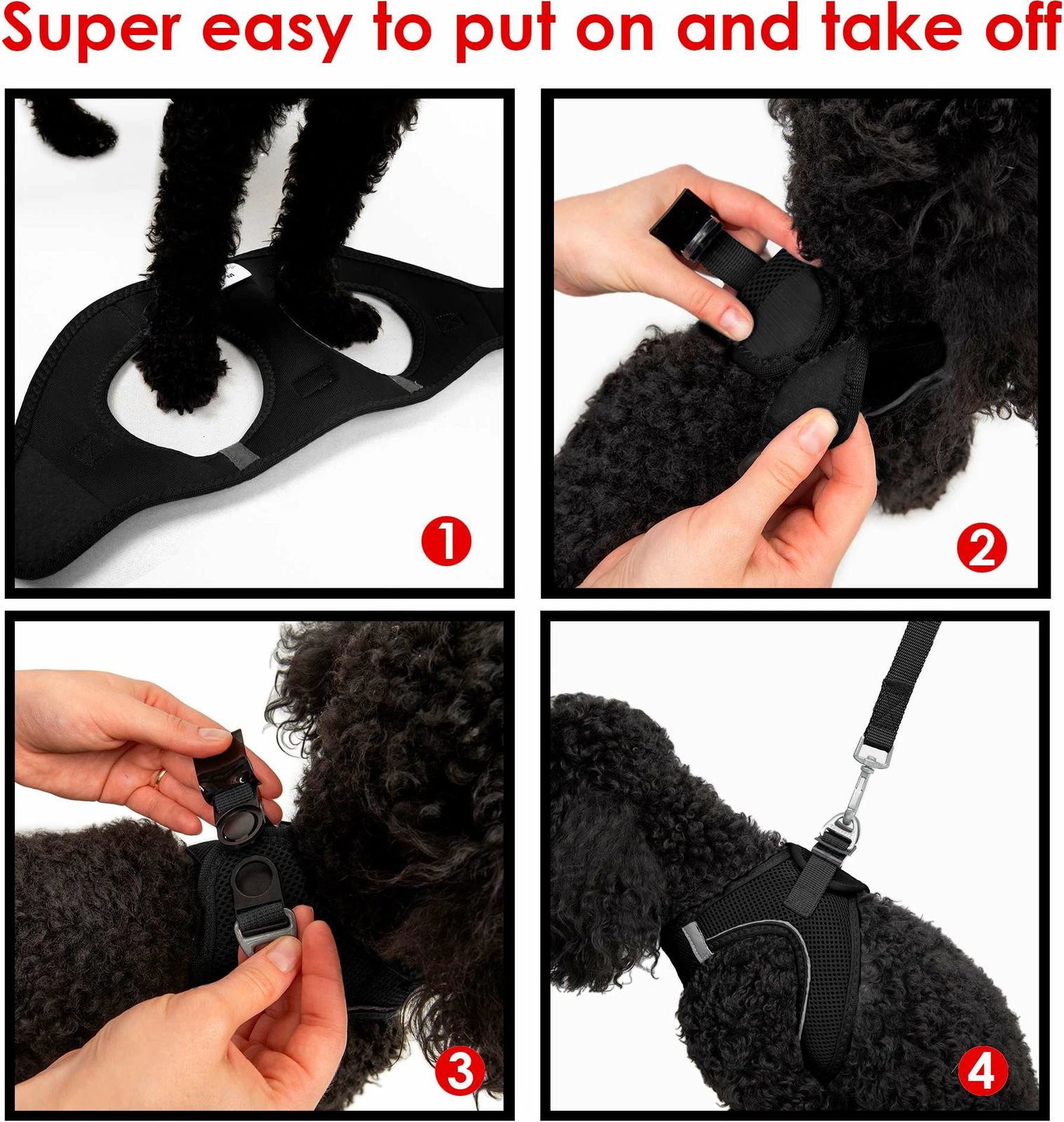 Parzmore për qen, Air-Mesh, ngjyrë e zezë