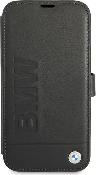 Mbështjellës BMW Signature për iPhone 13 mini, lëkurë, i zi