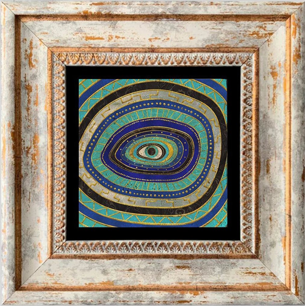 Pikturë dekorative me kornizë, shumëngjyrëshe, TC11315, 20x20cm