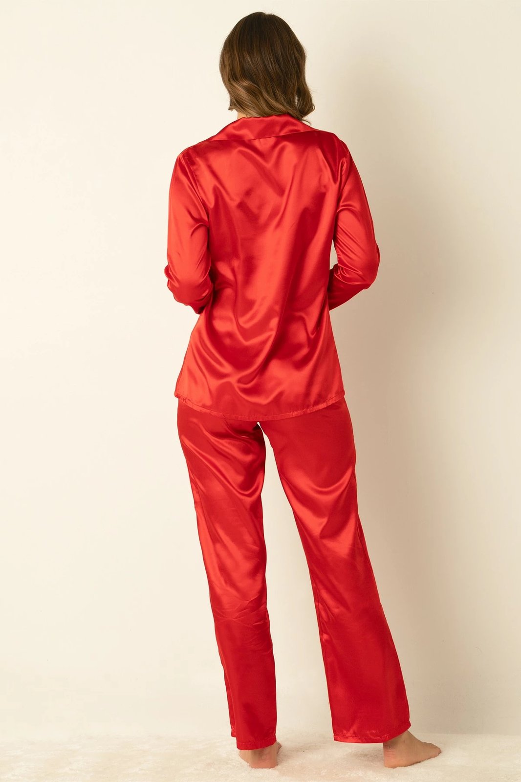 Set pizhamash për gra, ngjyrë e kuqe, Jumeon, 002-000905