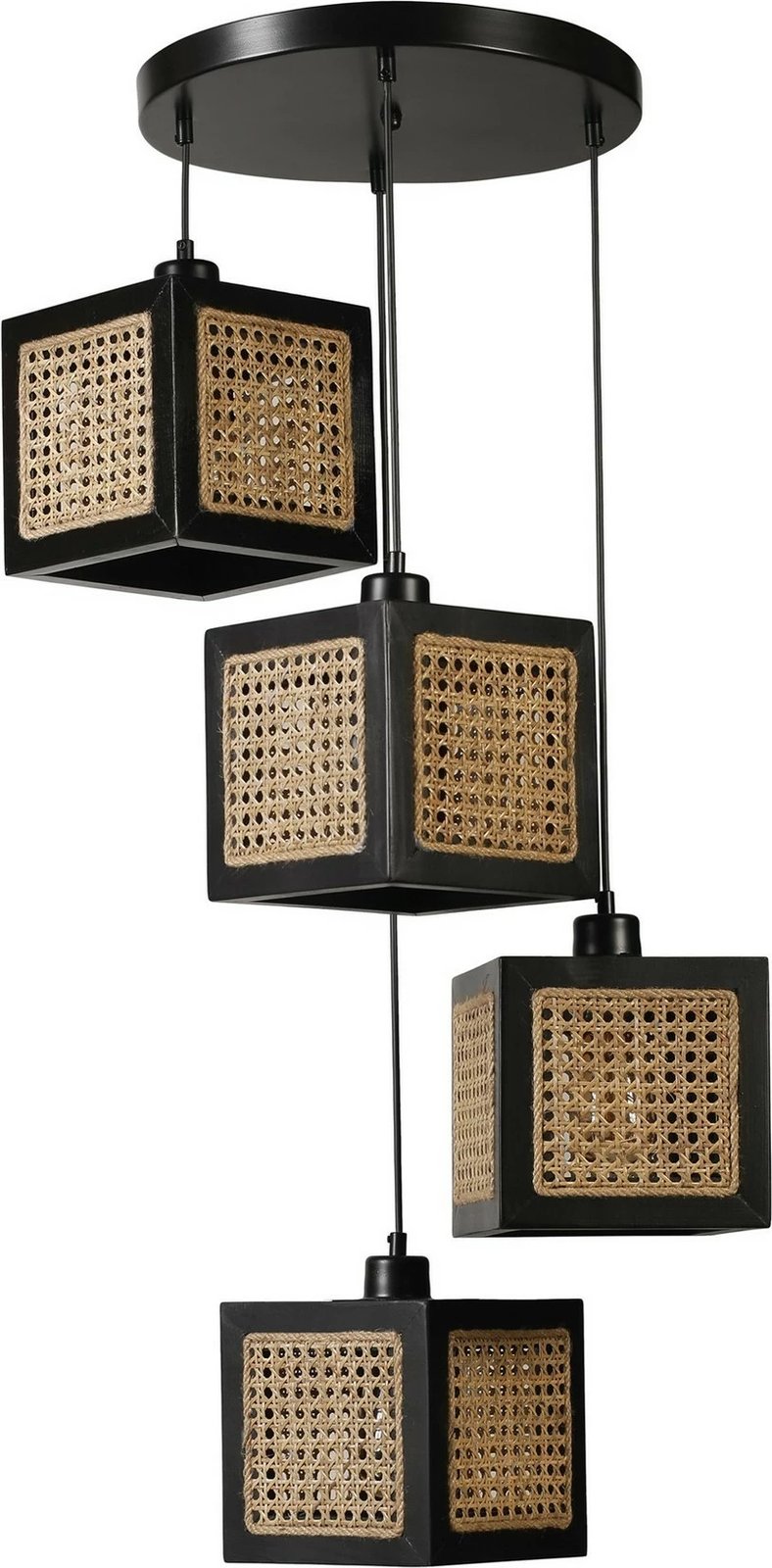 Llambë tavani Opviq, ratan & e zezë, 8701-4