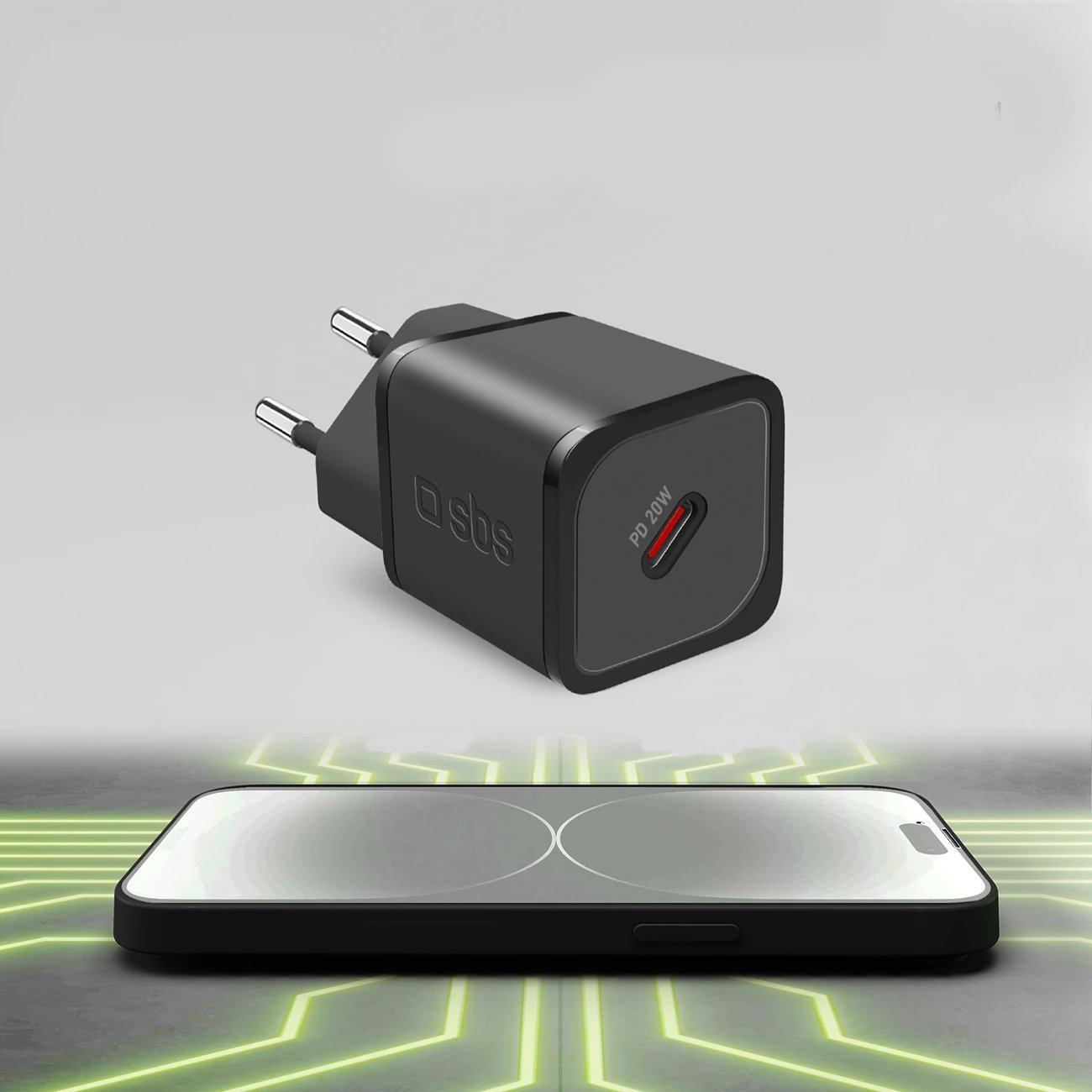 Karikues muri SBS TETRGAN1C20K, 20W, USB-C, GaN, i zi