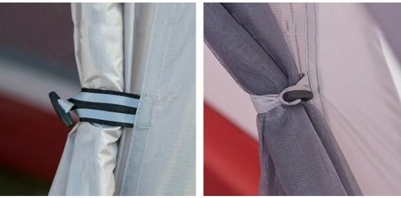 Tendë për kamping Yakimasport, e kuqe dhe e bardhë