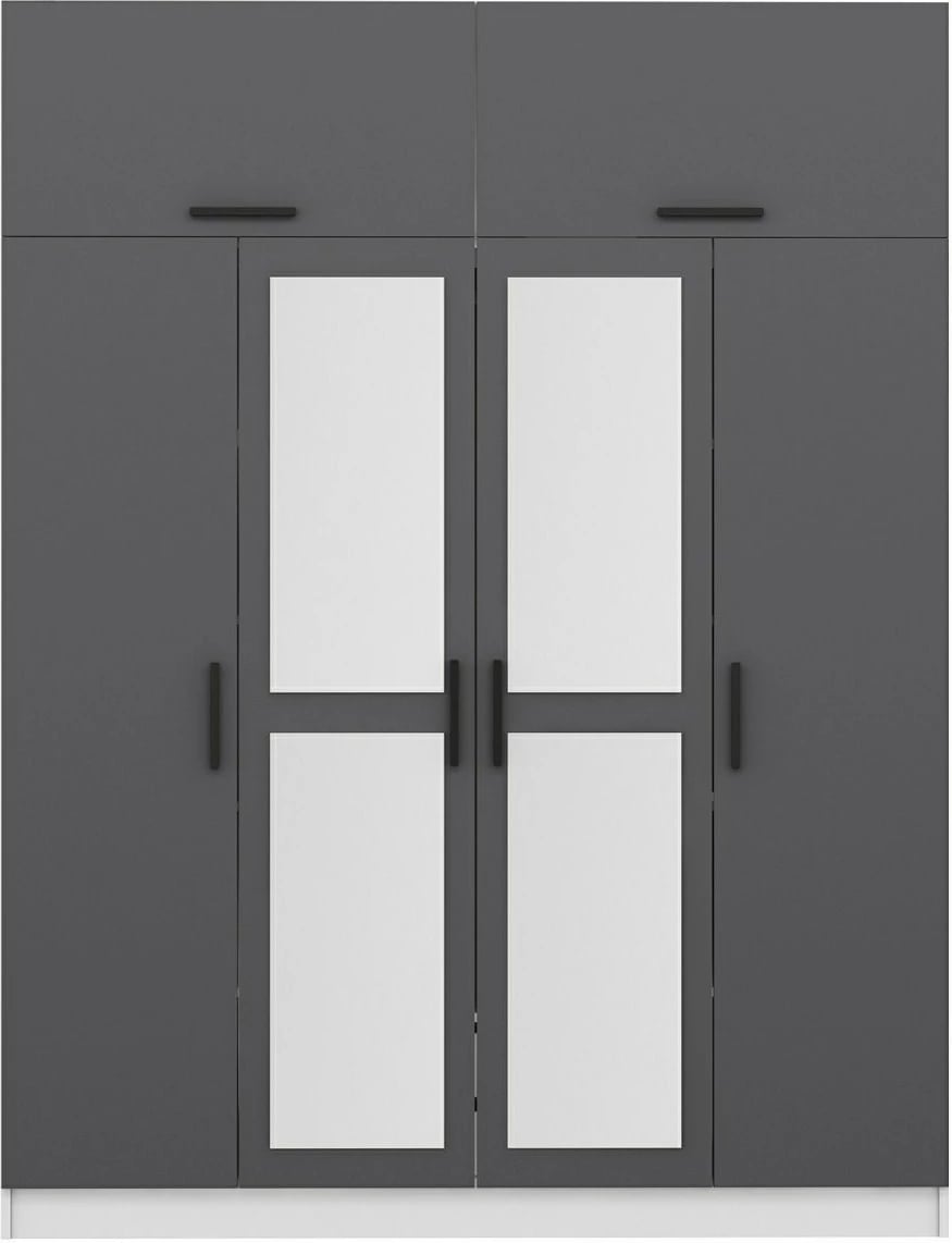 Dollap garderobe Skye Decor, ngjyrë antracit, Kale - 5247