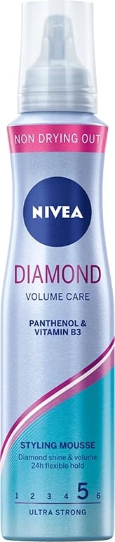 Shkumë për flokë Nivea Diamond Volume Care për femra, 150ml