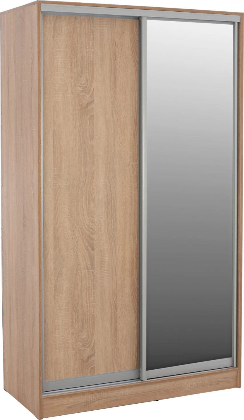 Dollap me dy dyer, ngjyrë sonama, me pasqyrë, FH2460.01, 120x60x220 cm