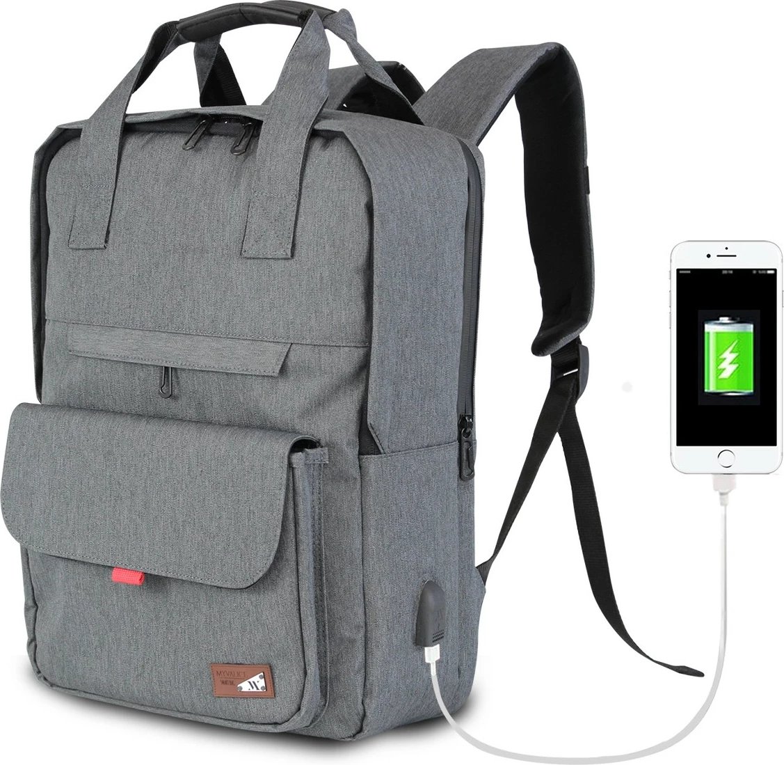 Çantë shpine për laptop, ngjyrë fume, Zoozie Bags, 2225
