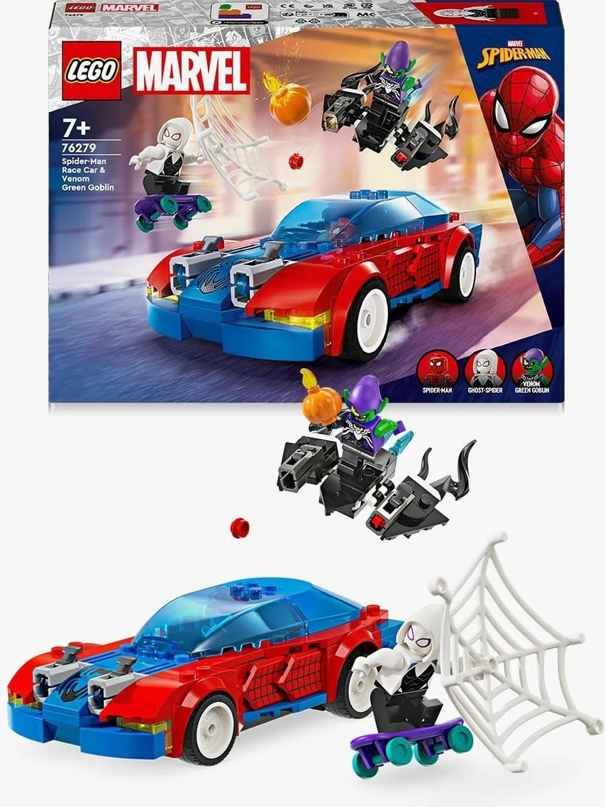 Set ndërtimi LEGO Marvel 76279 Spider-Man Race Car & Venom Green Goblin, shumëngjyrësh Set ndërtimi LEGO Marvel 76279 Spider-Man Race Car & Venom Green Goblin, shumëngjyrësh