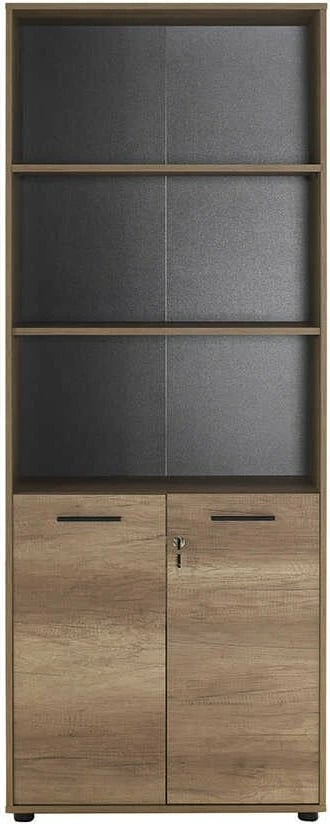 Raft librash Hanah Home, Nkt-552-Tt-1, ngjyrë arre e çelët, 72x187x34cm