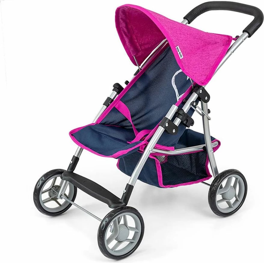 Karrocë për kukulla, Milly Mally Natalie Prestige, palosëse, për kukulla deri 50 cm, blu navy